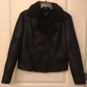 Bomber Jacket w/ Fur detail